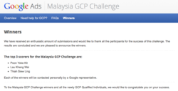 Malaysia Google Certification Program (GCP)